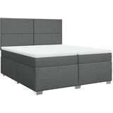  Krevet s oprugama i madracem tamnosivi 200 x 200 cm od tkanine | shoptok.hr