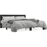 Furnova Posteljni okvir črn 200x200 cm inženirski les in kovina, (21942114) | Shoptok.si