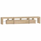 TV ormarić s LED svjetlima boja hrasta sonome 230x36,5x40 cm | Eponuda.com
