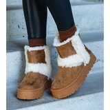  Brown eco-suede platform snow boots decorated with fur Peters | shoptok.hr