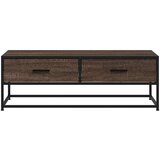 vidaXL Klubska mizica rjavi hrast 100x50x35 cm inž. les in kovina | Shoptok.si