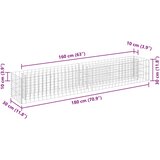  Gabionska sadilica od pocinčanog čelika 180 x 30 x 30 cm | Eponuda.com