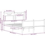 vidaXL Posteljni okvir brez vzmetnice hrast 120x200 cm inženirski les | Shoptok.si