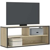 vidaXL TV ormarić boja hrasta 100x31x39,5 cm konstruirano drvo i metal Cijene