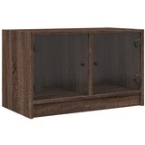Furnova TV omarica s steklenimi vrati rjavi hrast 68x37x42 cm, (21923118) | Shoptok.si