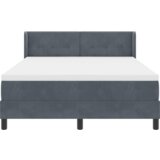 Box Spring Krevet s Madracem Tamno Siva 160x200 cm Baršun | shoptok.hr