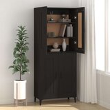  Komoda črna 69,5x34x90 cm konstruiran les, (20654657) | Shoptok.si