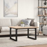  Stolić za kavu O-oblika 80x80x45,5 cm od borovine i čelik | shoptok.hr
