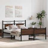 vidaXL okvir kreveta bez madraca smeđi hrast 140x200 cm izrađeno drvo | shoptok.hr
