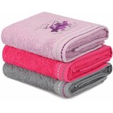 401 - Fuchsia, Lilac, Grey FuchsiaLilacGrey Hand Towel Set (3 Pieces) Cene