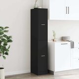 vidaXL Lekarniška omara črna 30x41x174,5 cm inženirski les | Shoptok.si