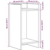  Stalak za biljke s policom 2 pcs Zanatski Hrast 30 x 30 x 60 cm | shoptok.hr