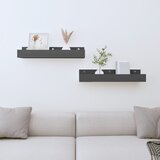 vidaXL Zidne police 2 kom sive 50 x 12 x 9 cm od masivne borovine Cijene
