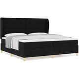 vidaXL Box Spring postelja z vzmetnico Črna 200x200 cm Tkanina, (22051473) | Shoptok.si