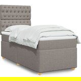 vidaXL Box spring postelja z vzmetnico taupe 90x190 cm blago Cene