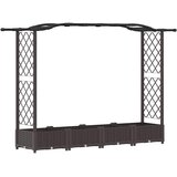 vidaXL Povišeni krevet s mrežom i krovom Smeđa 207 x 40 x 123 cm PP - Smeđa 207 x 40 x 126 cm s krovom u obliku lukova (2 bočna mreža) Cijene