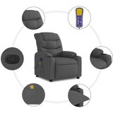  Masažni naslonjač od tkanine tamnosivi | shoptok.hr