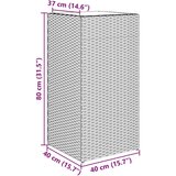  Vrtne sadilice 2 kom smeđa 40 x 40 x 80 cm od poliratana | shoptok.hr