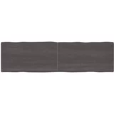 vidaXL Mizna plošča temno siva 220x60x6 cm obdelana trdna hrastovina, (20979032)