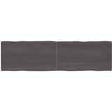 vidaXL Stolna ploča tamnosmeđa 220x60x(2-6) cm obrađena hrastovina | shoptok.hr