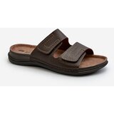 Kesi Comfortable Men's Velcro Slippers Inblu Dark Brown Cijene