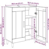  Kreveta Crni hrast 69 5 x 34 x 90 cm Konstruirano drvo | shoptok.hr