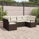  Set sofe 6 kom. Smeđa poliratan 234 x 122 x 85 cm | Shoptok.si