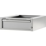 LISTA Modulni sistem za delovne mize, spodnja omarica, višina 204 mm, 1 predal, svetlo siva | Shoptok.si