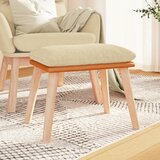 vidaXL stolček za noge krem 45x29,5x39 cm blago in umetno usnje Cene