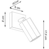  Sollux SL.1028 - Zidna spot svetiljka ZEKE 1xGU10/40W/230V hrast | Eponuda.com