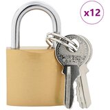 vidaXL U zaklep s ključi 12 pcs Medenina elezo, (5000214330) Cene