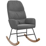  Ljuljačka stolica tamno siva baršunasta | Shoptok.si