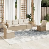  6-dijelni set vrtnih sofa s jastucima bež od poliratana | shoptok.hr