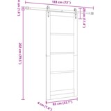  Drsna vrata Bela 83 x 202 cm Les in kovina, (5000121911) | Shoptok.si
