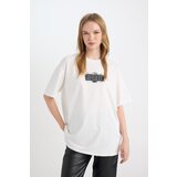 Defacto Cool Beetlejuice Oversize Fit Wide Pattern Crew Neck Printed Short Sleeve T-Shirt | Shoptok.si