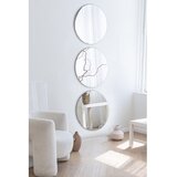 Hanah home ogledalo round triple diameter: 40 cm silver Cene