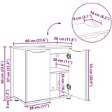 Ormarić za Lavabo - Umivaonik s policom Betonski sivi 60 x 30 x 60 cm | shoptok.hr
