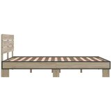  Okvir za krevet boja hrasta 135x190cm konstruirano drvo i metal | shoptok.hr