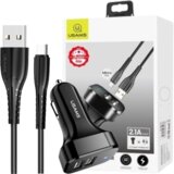 Usams OMREŽNI POLNILEC 2XUSB C13 2.1A MICROUSB ZA TELEFON ČRN, (22007307) | Shoptok.si
