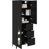  Highboard Crni hrast 69,5 x 34 x 180 cm Konstruirano drvo | shoptok.hr