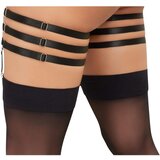 Cottelli Triple Suspender Garters with Rhinestones 2461277 Black L/XL | Shoptok.si
