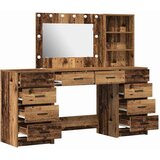  Toaletni stol 3 pcs Smeđa 40 x 41 x 135 cm Konstruirano drvo | Eponuda.com