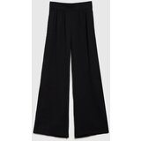 Marisse Black Cotton Wide-Leg Trousers | ePonuda.com
