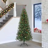 vidaXL Umestno božično drevo med 300 LED Zelena 240 cm PE in PVC | Shoptok.si