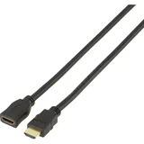 HDMI podaljšek HDMI-A vtič, HDMI-A vtičnica 5 m črna SP-7870536 4K UHD, avdio povratni kanal, pozlačeni konektorji HDMI kabel, (20416116)