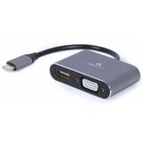 Gembird A-USB3C-HDMIVGA-01 USB Type-C to HDMI + VGA display adapter, space grey 42543 Cene