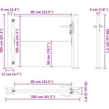 vidaXL Vrtna vrata Crna 105 x 100 cm Čelik s praškastim premazom | shoptok.hr