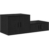  Kabinet za shranjevanje Črn 127x41x40 cm Inženirski les | Shoptok.si