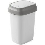 Kis Kanta za otpad Dual Swing (10 l, Bijelo-sive boje, Ovalno, Plastika) | shoptok.hr