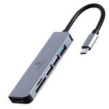 Docking station USB adapter Type-C 6-in-1 multi-port adapter Hub + HDMI + card reader GEMBIRD A-CM-COMBO6-02 Cijene